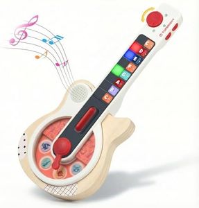 TOP BRIGHT Kids Guitar, Toddler Musical Instrument Toys for 3 4 5 Year Old Boys Girls Gifts, 3 in1 Electric Guitar