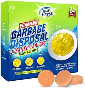 True Fresh Garbage Disposal Cleaner Tablets - Deodorizer & Disposer Freshener - Natural Kitchen Drain Cleaning Care with Ocean Scent - Dissolves Grease, Eliminates Odors, Septic Safe - 1-Year Supply