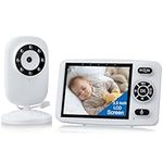 CAMWORLD Baby Monitor, 3.5'' Screen Upgrade Video Baby Monitor with Camera and Night Vision, No WiFi for Privacy, 2 Way Talk, Lullaby, VOX Mode, Alarm Function