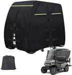 Che Yi Bao Waterproof Golf Cart Cover 600D Heavy Duty Marine Grade Fabric Oxford Fabric Fit for 2 Passengers Club Car/EZGO 95'' L x 48'' W x 66'' H 2 Passenger, Black 600D