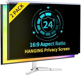 DEJIMAX [2-Pack] 24 Inch Computer Privacy Screen for 16:9 Computer Monitor, Anti-Blue Light Monitor Privacy Screen Filter, Anti-UV Computer Screen Privacy Shield, Universal 23.6'', 23.8'', 24''