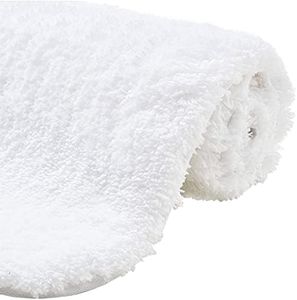 Gorilla Grip Premium Luxury Bath Rug, 30x20, Absorbent, Soft, Thick Shag, Bathroom Mat Rugs, Machine Wash, Microfiber Dries Quickly, Mats for Bath Room, Shower, Bathtub and Spa Floors, White