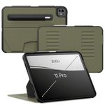 ZUGU CASE iPad Pro 11 Case, Ultra Slim Protective Case/Cover Designed for iPad Pro 11-inch (5th Gen) (M4, 2024) with Convenient Magnetic Stand (Auto Wake/Sleep) - Olive Green