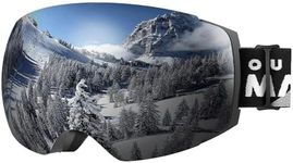 OutdoorMaster Ski Goggles PRO - Frameless, Interchangeable Lens 100% UV400 Protection Snow Goggles for Men & Women ( VLT 10% Grey Lens with Free Protective Case )