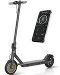 Qlaway Adult Electric Scooter - 350W Motor, 8.5" Solid Tires, Up to 19 MPH and 22 Miles Long-Range Portable Folding Commuting Scooter, with Double Braking System and App