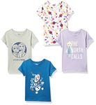 Spotted Zebra Girls' Disney Star Wars Marvel Princess Short-Sleeve T-Shirts, 4-Pack Frozen 2 Born Leader, XX-Large