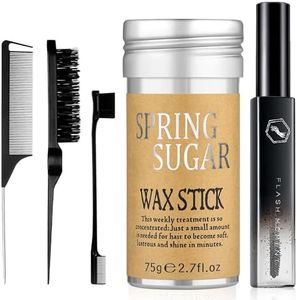 SPRINGSUGAR 5 Pcs Hair Wax Stick for Flyaways Edge Control Slick - Styling Tools Includes , Finishing , Comb, Gel for Fly Away for Women