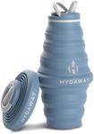 HYDAWAY Collapsible Water Bottle - 25oz I Reusable Water Bottle with Flip Top Lid for Travel, Hiking, Backpacking I Portable & Leakproof, Food-Grade Silicone, BPA Free, Collapses to 1.5”