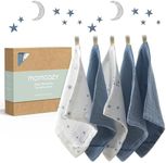 Momcozy Soft & Absorbent Baby Washcloths - 4 Layer Design| Medium Thickness| Premium Cotton for Newborns' Skin-Great for Bathing, Wiping & on-The-go Use, Shower Gift and Essential(5 Pack, 10x10 inch)