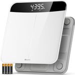 Ovutek Scale for Body Weight, Highly Accurate 450lb Digital Bathroom Scales for People, Automatic Weighing Machine for Baby, Pet, Light Items, Large LED, Sturdy and Durable Base, White