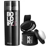 Hairline Powder (Black) + Hair Fiber (Black): Boldify bundle that Instantly Conceals Hair Loss Hair Powder for Thinning Hair, Root Cover Up