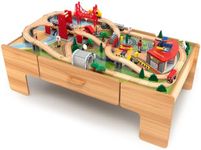 KOTEK Train Table, 100-Piece Wooden