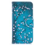 Huawei Y7 2019 Case, PU Leather Wallet Phone Case Flip TPU Shockproof Shell Slim Fit Protective Cover for Huawei Y7 2019 with Card Holder Magnetic Closure Folio Stand - Plum Blossom