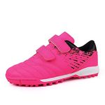 firelli Kids Comfortable Soccer Shoes Athletic Turf Football Shoes (3 CA,Pink)