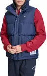 Champion Men's Puffer Vest with Logo, Peacoat