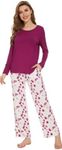 WiWi Women's Pajamas Set Printed Ba