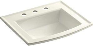 KOHLER K-2356-8-96 Archer Self-Rimming Bathroom Sink with 8-Inch Centers, Biscuit