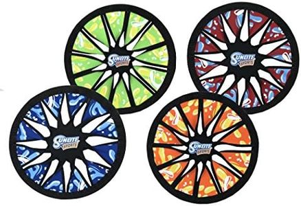 Sunlite Sports Water Series Spin Twist Frisbee, 1 Piece, Colors Vary, Blue/Green/Orange/Red (AN0509-B)