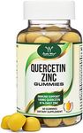 Quercetin Gummies with Zinc (100mg of Quercetin and 91% Daily Zinc per Serving) 60 Mango Flavored Chewable Immune Support Gummies for Adults and Kids (Non-GMO and Gluten Free) by Double Wood