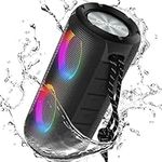 Oraolo Bluetooth Speaker, Portable Speaker with 24W Loud Stereo Sound, RGB Lights, 24H Playtime, AUX-in, Bluetooth 5.3, IPX6 Waterproof Speakers Bluetooth Wireless for Outdoor Beach Camping