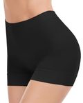 Sheloria Seamless Shapewear Boyshorts for Women Tummy Control Underwear Slip Shorts for Under Dress Butt Lifting Panties (Black, Small)