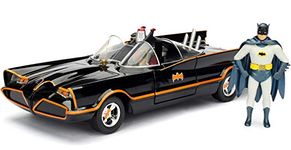 Jada Toys 98259 1966 Classic TV Series Batmobile with Batman and Robin Figures 1/24 Scale diecast Model