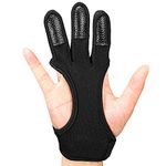 Archery Gloves Shooting Hunting Leather Three Finger Protector Archery Protective Gear Accessories