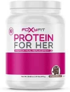 FoxyFit Protein for Her, Double Chocolate Whey Protein Powder with CLA to Help with Weight Management and Biotin for Healthy Glow (1.85 lbs.)