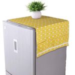 Zollyss Refrigerator Cover Sea Cotton Cloth Anti-dust Cover Fridge Towel dust Cover Freezer Refrigerator Desktop Sundries Washing Machine Organize Storage Bags (Yellow; 130 x 55 cm)