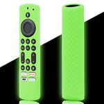 LEFXMOPHY 6.2 inch 4K Max 2nd Gen Remote Cover 2023 for Toshiba and Insignia FireTV Alexa Voice Control NS-RCFNA-21, Green Silicone Protective Case Skin Glow in Dark