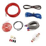 Mintice Car Amplifier Wiring Kit Audio Subwoofer AMP RCA Power Cable AGU FUSE 8 Gauge GA AWG Wire Install Connector Holder Automotive Van