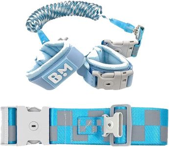 Belts and Wristband 2 in 1 Combination Kit, 2.5m Safety Harness for Kids, Baby Harness for Walking, Toddler Harness Safety Leashes, Anti Lost Wrist Link for Toddlers with Lock (Blue)