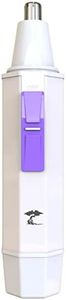 ToiletTree Products Water Resistant White Nose and Ear Hair Trimmer with LED Light