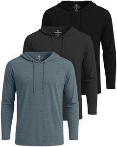 Real Essentials 3 Pack: Men's Cotton Lightweight Casual Pullover Drawstring Hoodie With Pocket (Available In Big & Tall) - Set 4, 4x Tall
