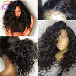 Fushen hair Short Lace Front Wigs Full Lace Brazilian Virgin Wigs (18 inch with 150% density, Lace Front Wig)