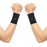 Thx4COPPER Compression Wrist Sleeve-Copper Infused Wrist Support for Men &Women-Improve Circulation and Recovery 1 Pair,Black,XXXL