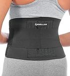 Mueller Adjustable Back/Lumbar Brace, 9" high, OSFM - fits Waist Size 28-50" Stretched - Black