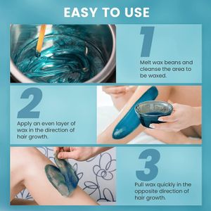 Electric Wax Heater Hair Removal Kit with 400g Wax – Home Waxing Set