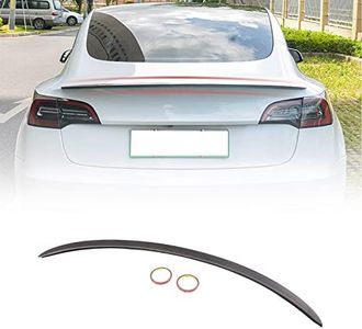Dry Carbon Fiber Tail Trunk Spoiler for Tesla Model 3 2016-2023, Tail Wing, Trunk Lid Spoiler Wing, Upgrade to Model 3 Performance