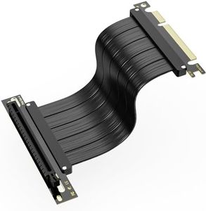 Oddtone PCI-E 4.0 Riser Cable, PCIe 4.0 x16 200mm High Speed Flexible Extender Card Extension Port 90 Degree Adapter, PCIe 4.0 | Older Compatible, EMI Shielded 30 AWG, TPE Cable Sleeves