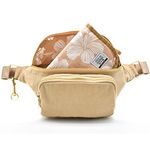 Ditty Co. - Lanikai Small Diaper Bag - Portable Changing Pad - Crossbody Bags For Women - Fanny Pack - Baby Travel Essentials (Natural Tan)