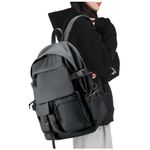 School Backpack for Girls Teenagers School Bag Lightweight Backpack, Causal Travel School Bags 15.6 Inch Laptop Backpack, Unisex Schoolbag College Rucksack for Women Men Bookbag Daypack,Dark Gray