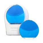 FOREO LUNA mini 2 Facial Cleansing Brush - Travel Accessories - Face Massager Electric - All Skin Types Ultra-hygienic Skincare - Simple Face Wash - Silicone Electric Face Cleanser - Aquamarine