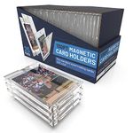 Premium Magnetic Card Holder (25 Pack) | 130PT Magnetic Card Holders for Trading Cards. Pro UV Card Protectors with Ultra Clear Design, One Touch Magnet Case for Trading and MTG Cards.