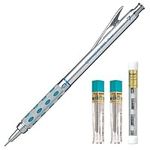 Pentel Graph Gear 1000 Mechanical Drafting Pencil, 0.7 mm Lead Size, Blue Barrel, 1 Pencil + 2 Leads & Refill Erasers