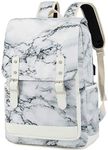 School Backpack for Teen Girls Women Bookbag School Bag 15.6 inch Laptop Backpack Daypack for School Travel, Marble, Large, School Backpack for Teen Girl