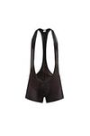 Swbreety Men's Mesh Jockstrap Suspender Jumpsuits Pouch Briefs Wrestling Singlet Black