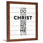 Chaka Chaundh - Jesus Quotes Wall Frames - Christmas Quotes Wall Frames - Christian Wall frames - Bible Verses Wall Decor - (14 X 11 Inches) (I can do all - White)