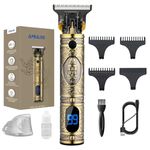 AMULISS Professional Men&Women Hair Clippers Zero Gapped Cordless Hair Trimmer Professional Haircut & Grooming Kit for Men Rechargeable LED Display