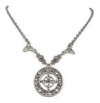 Celtic Witches knot Protection Necklace - Talisman with Triquetras - Wiccan Jewelry - Pagan Necklace with hematite Beads